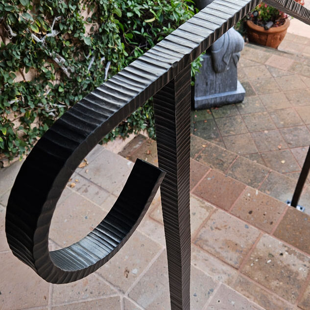 custom handrails installed for stair rails